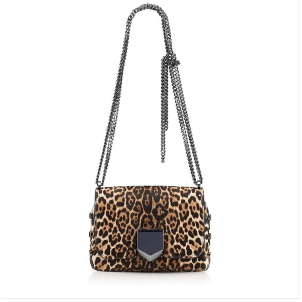 Jimmy Choo Lockett Petite Leopard Print Bag